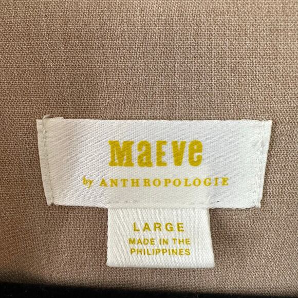 Anthropolgie Maeve The Bennet Twofer Blazer Women's Tan Size Large - Picture 4 of 5